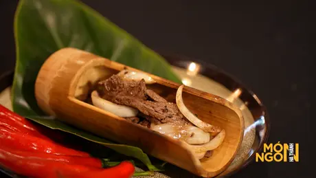 Bò nướng ống tre