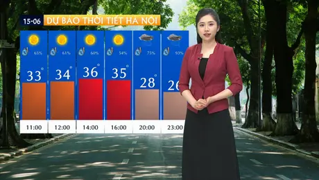 Dự báo thời tiết sáng | 15/06/2025