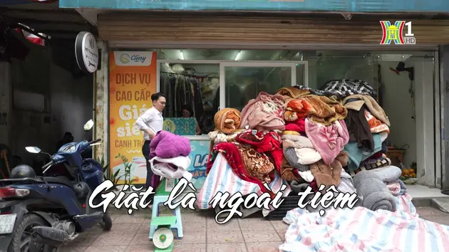 Giặt là ngoài tiệm| Nhịp sống Hà Nội| 18/04/2024