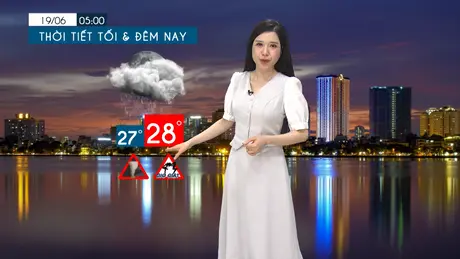 Dự báo thời tiết tối | 18/06/2025