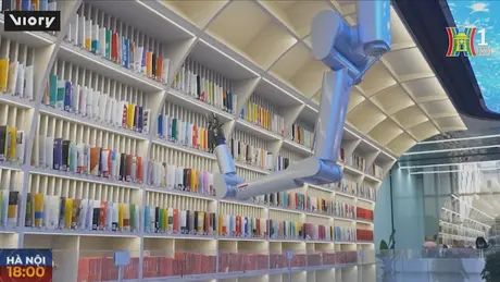 Trung Quốc ứng dụng cánh tay robot tìm sách trong thư viện