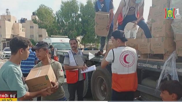 Hàng viện trợ từ Ai Cập vào Gaza gần như cạn kiệt