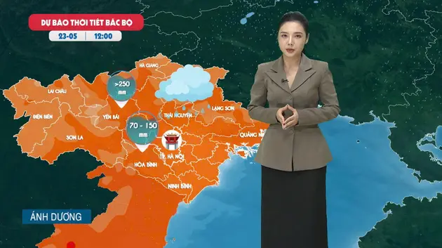 Dự báo thời tiết trưa | 23/05/2025