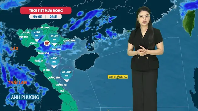 Dự báo thời tiết trưa | 24/05/2025