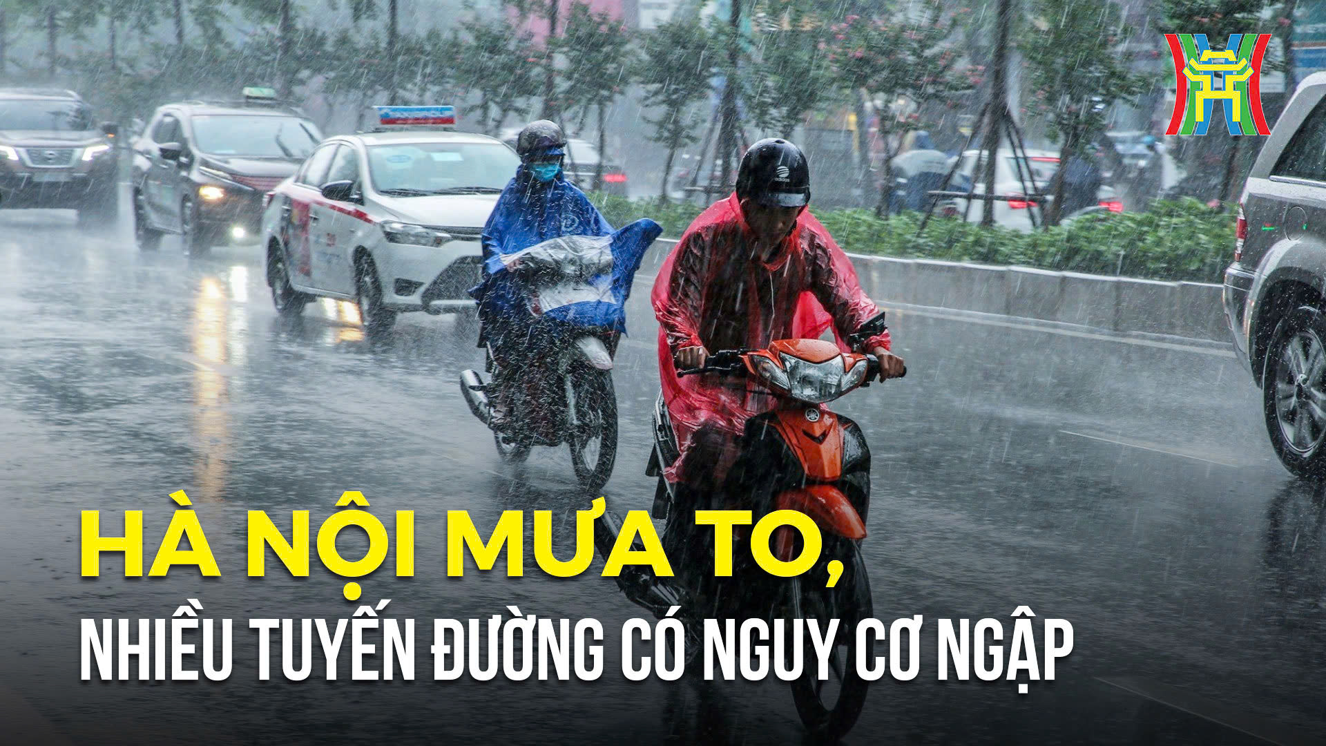 Hà Nội mưa to, nhiều tuyến đường có nguy cơ ngập