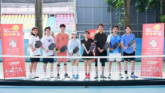 Dàn nghệ sĩ tích cực chuẩn bị giải Pickleball Đài Hà Nội