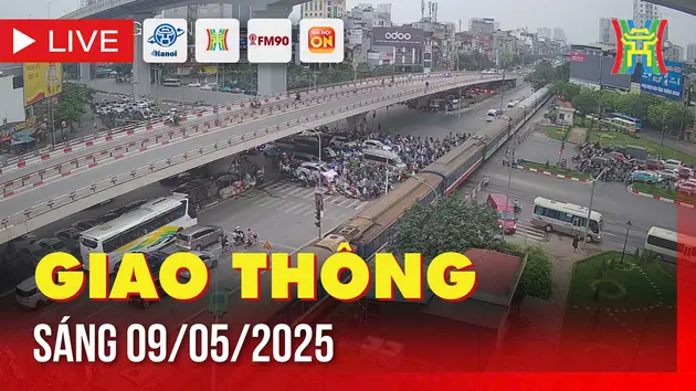 Giờ cao điểm: Giao thông Hà Nội sáng 9/5