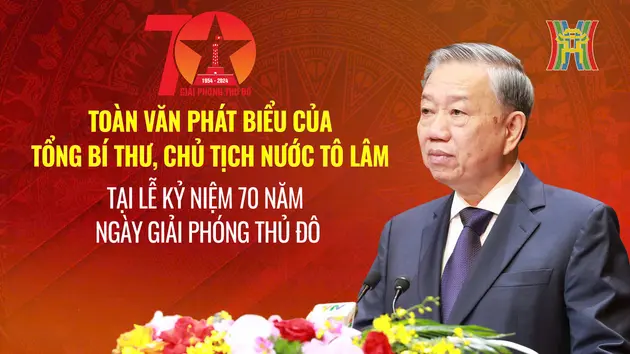 Tổng Bí thư, Chủ tịch nước Tô Lâm: Hà Nội phải xứng tầm Thủ đô trong kỷ nguyên phát triển mới của đất nước