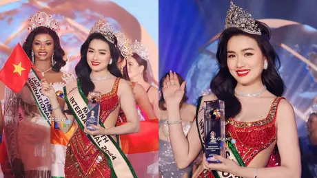 Vũ Thị Hoa đăng quang Mrs Earth International 2024