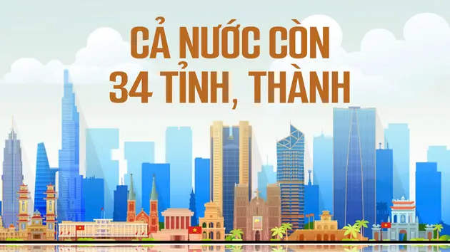 Cả nước còn 34 tỉnh, thành phố