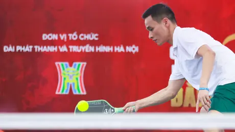 Những hình ảnh ấn tượng ngày đầu giải Pickleball Đài Hà Nội