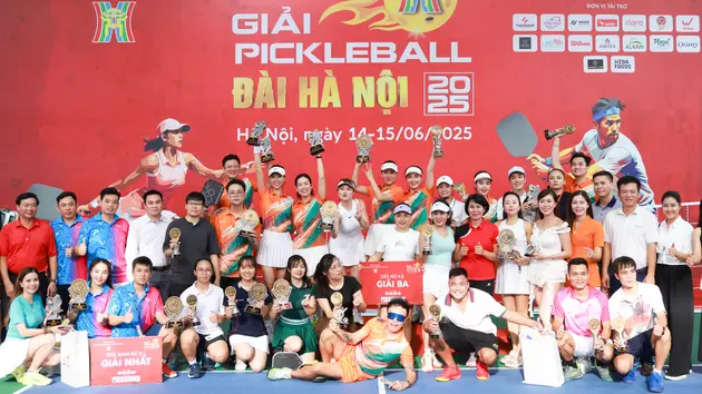 Giải Pickleball Đài Hà Nội 2025 khép lại với nhiều cảm xúc