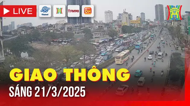 Giờ cao điểm: Giao thông Hà Nội sáng 21/3