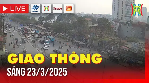 Giờ cao điểm: Giao thông Hà Nội sáng 23/3