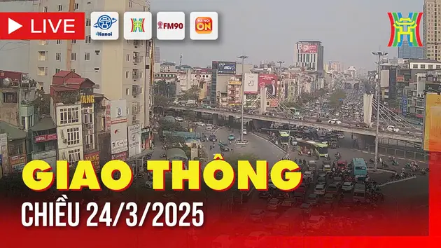 Giờ cao điểm: Giao thông Hà Nội chiều 24/3