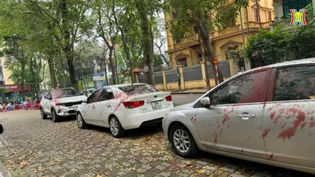 Điều tra xe ô tô bị tạt sơn ở phố Trần Điền