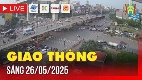 Giờ cao điểm: Giao thông Hà Nội sáng 26/5