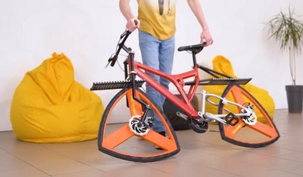 Xe đạp có bánh xe hình tam giác