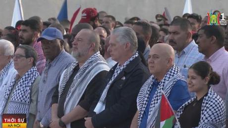 Người dân Cuba tuần hành ủng hộ Palestine