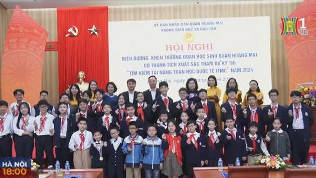 35 học sinh quận Hoàng Mai đạt huy chương Toán quốc tế