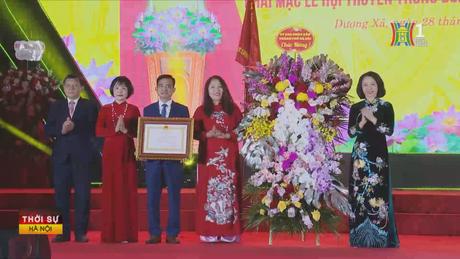 Xã Dương Xá, huyện Gia Lâm đón nhận HCLĐ hạng Nhì