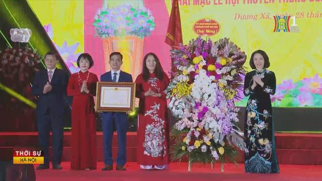 Xã Dương Xá, huyện Gia Lâm đón nhận HCLĐ hạng Nhì