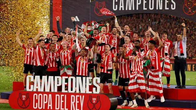 Athletic Bilbao đăng quang Cúp Nhà vua sau 40 năm chờ đợi