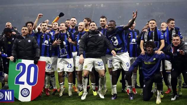 Inter Milan ăn mừng chức vô địch Italia lần thứ 20