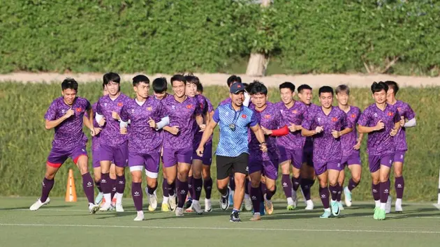 U23 Việt Nam tập luyện trước trận tứ kết gặp U23 Iraq