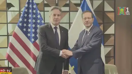 Ngoại trưởng Mỹ tới Israel, thúc đẩy viện trợ cho Gaza