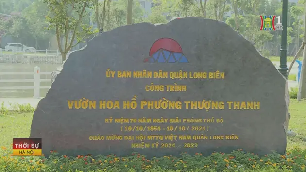 Thêm một vườn hoa hiện đại ở Long Biên được gắn biển