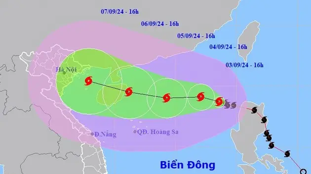 Bão số 3 tăng cấp, hướng về vịnh Bắc Bộ