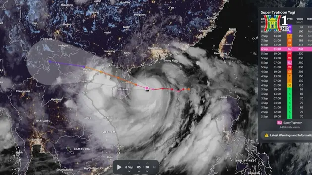 Siêu bão Yagi tiến gần đảo Hải Nam, Trung Quốc