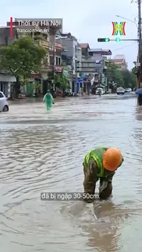 Thái Nguyên xuất hiện mưa lớn, ngập úng