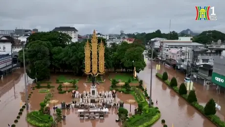 Mưa lớn gây ngập lụt tại Đông Bắc Thái Lan