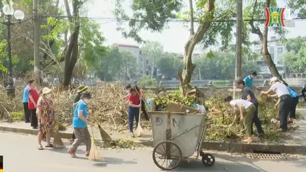 Quận Hai Bà Trưng đồng loạt tổng vệ sinh tại 18 phường