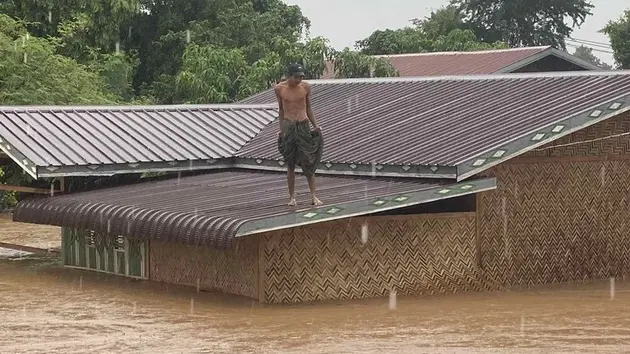 Hoàn lưu bão Yagi gây mưa lũ ở Myanmar và Thái Lan