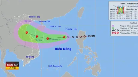 Cập nhật áp thấp nhiệt đới trên Biển Đông