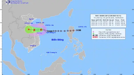 Bão số 4 suy yếu nhanh thành áp thấp nhiệt đới