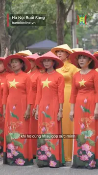 Sắc màu tà áo dài tại Festival Thu Hà Nội 2024