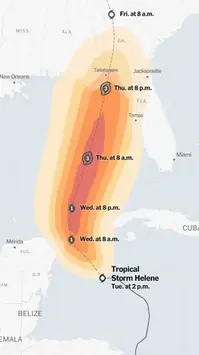 Mỹ, Cuba ứng phó với bão nhiệt đới Helene