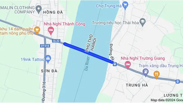 Điều chỉnh, tổ chức giao thông qua cầu Trung Hà