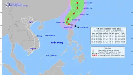 Bão Krathon giật trên cấp 17 có thể vào Bắc Biển Đông