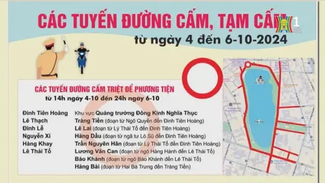 Hà Nội hạn chế nhiều tuyến đường đến 6/10