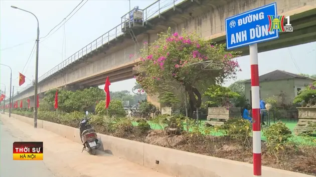 Gắn biển công trình vườn hoa - tuyến đường văn minh