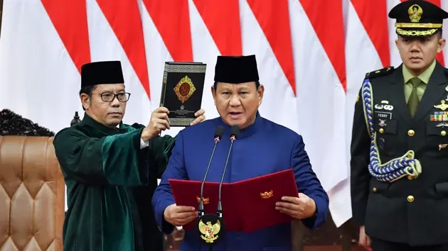 Tân Tổng thống Indonesia Prabowo chính thức nhậm chức