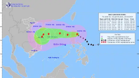 Hôm nay bão Trà Mi đi vào Biển Đông