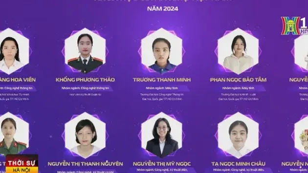 20 cá nhân đoạt giải Nữ sinh Khoa học công nghệ Việt Nam