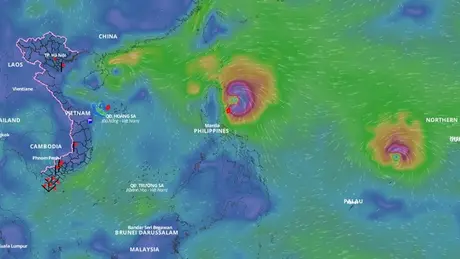 Bão Toraji vào Biển Đông, trở thành bão số 8