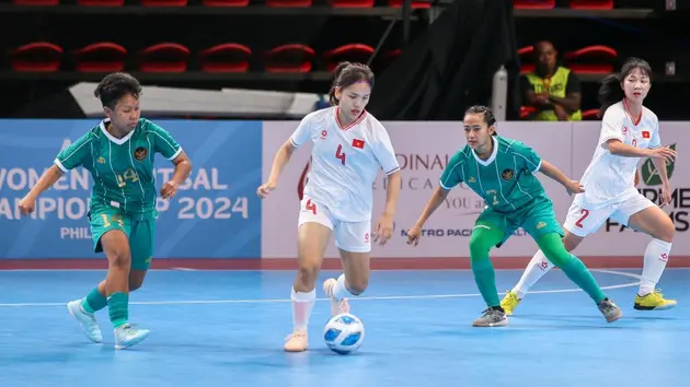 Đội tuyển Futsal nữ Việt Nam thắng đậm đội tuyển Indonesia